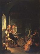 Frans van Mieris The Connoisseur in the Artist s Studio oil painting reproduction